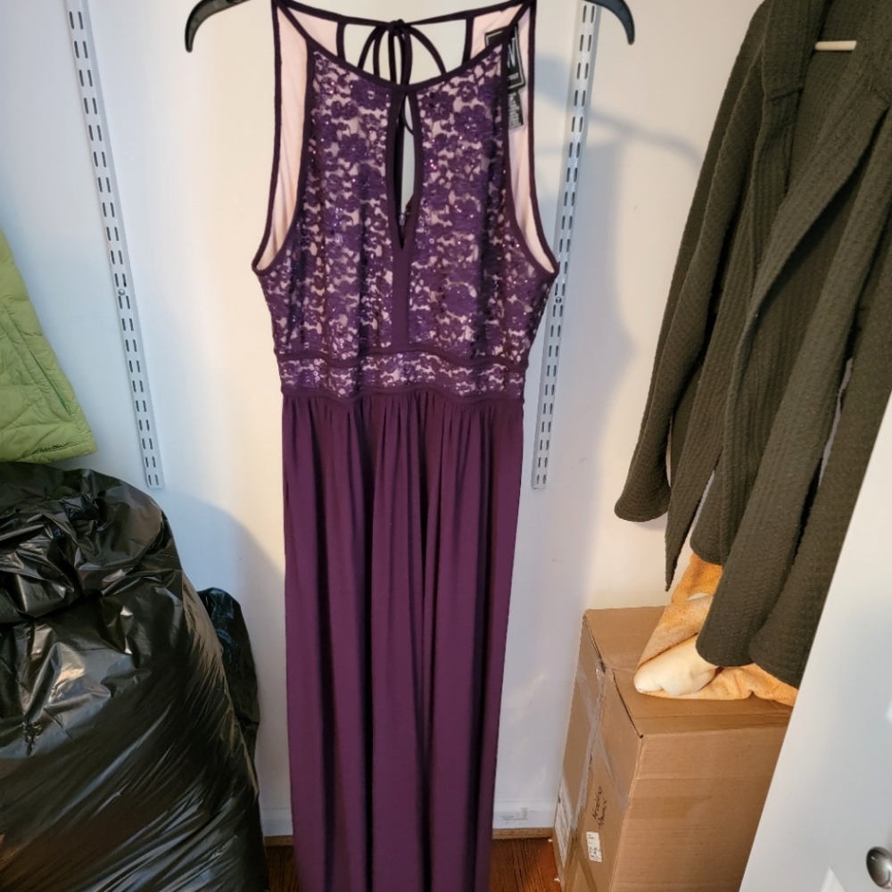 Formal dress, size 10P, deep purple
